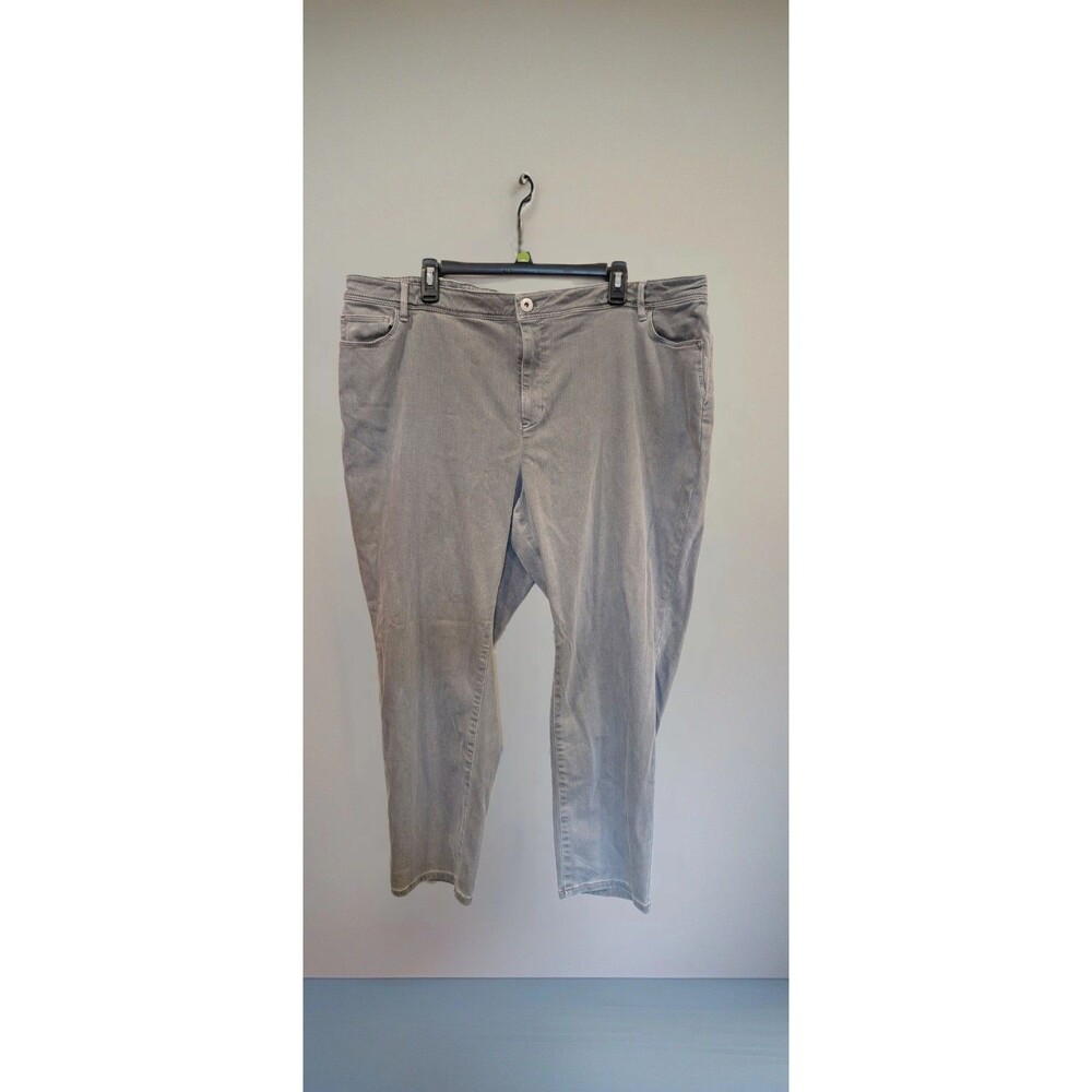 Women's J.Jill Denim Authentic Fit Slim Ankle 24W Gray Elastic Waistband